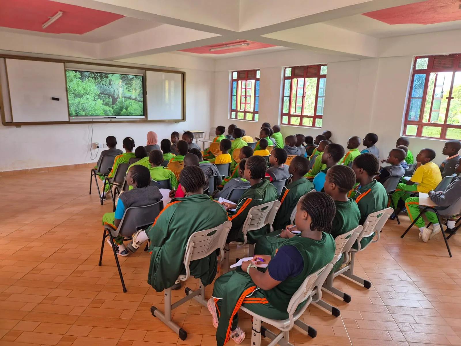 Learners in a digitally equipped NewDawn classroom